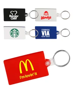 Customizable Soft Rectangle Keychain Tag