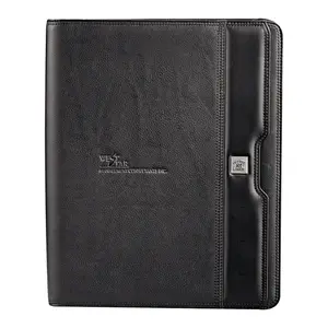 Branded Cutter & Buck Zippered Padfolio with Organizer Features