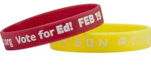 Debossed with Color Fill Silicone Wristband