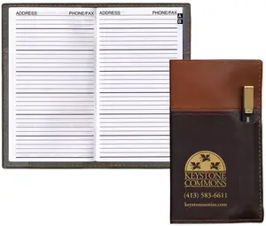 Custom Delano Personalized Address Book with Gold Pen