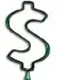 Dollar Sign 2 Inkbend Standard, Bent Pen