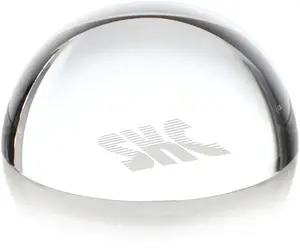 3.5" Custom Etched Dome Paperweight Promotional Corporate Gift