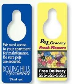 Door Knob Hanger, 4CP-White Tag Stock (3 1/8" x 8 1/8")