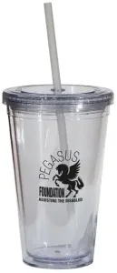 Double Wall 16 Oz Tumbler - Clear