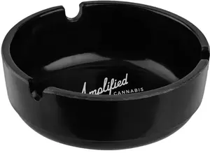 Custom Branded Plastic Ashtray - Heatproof w/3 Grooves