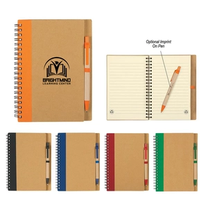 Eco-Inspired Spiral Notebook & Pen