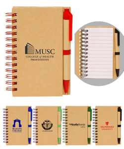 Eco Spiral Notebook Set with Matching Pen (3x5)