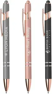 Ellipse Softy Rose Gold Metallic Pen w/ Stylus
