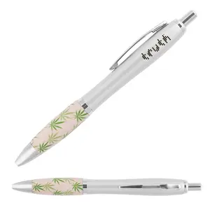 Emissary Click Pen with Marijuana Leaf Design