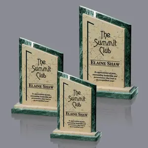 Genuine Marble Custom Logo Engraved Award - 3 Sizes - Exquisite Office Décor