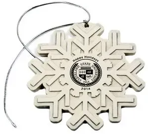 EXMS-14 Stonecast Snowflake With One-Color Printed Copy (4" x 1/4")