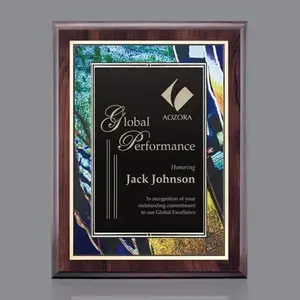 Customizable Cherry Plaque with Laser Engraved Border