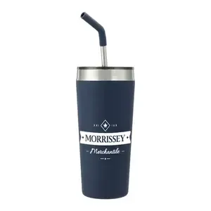 Custom Branded Faye Tumbler with Stainless Steel Straw - 20oz