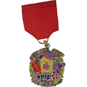 Fiesta Medals: 1 1/2" W x 1 1/2" H x 1/16" D