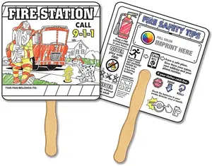 Fire Safety Coloring Hand Fan