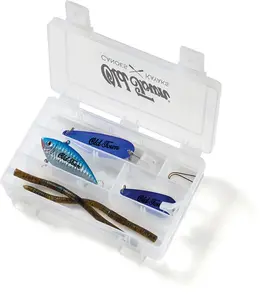 Fishing Tackle Box with Blue Components