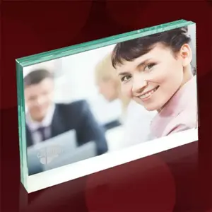 Custom Jade Glass Photo Frame for Business Logos