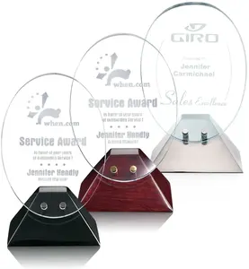 Custom Starfire Crystal Fresco Award - Premium Business Recognition