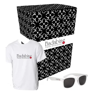 Gildan® T-Shirt And Sunglasses Combo Set With Custom Box