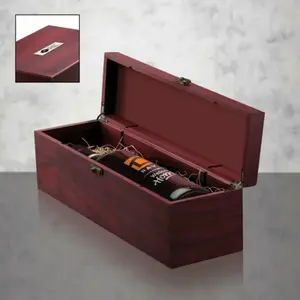 Personalized Rosewood Wine Gift Box - Custom Engraved Wine Box