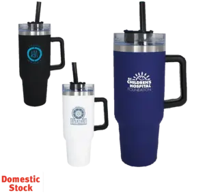 40oz Custom Branded Halcyon Double Wall Vacuum Insulated Stainless Steel Mug