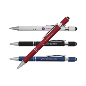 Custom Halcyon Spin Top Pen w/ Stylus - Executive Metal Design