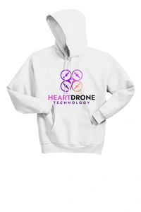 Hanes P170 - White Hoodie- Full-Color Imprint