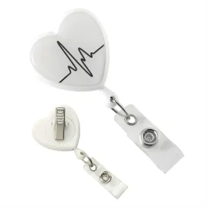 Custom HeartHealth Badge Reel with Swivel Back