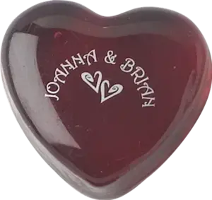 Promotional Heart Shaped Rock (red)