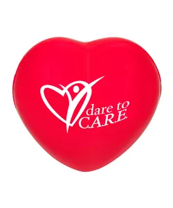 Heart-Shaped Stress Ball Squeeze Toy - Single Color Imprint