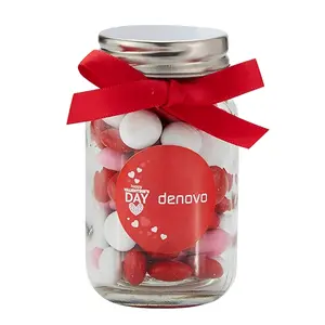 Heart-Shaped Valentine's Mini Glass Jars