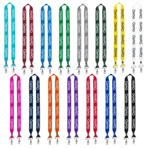 IMPORT Rush 1" Polyester 2-Ended Lanyard with Dual Silver Crimps & Split-Rings