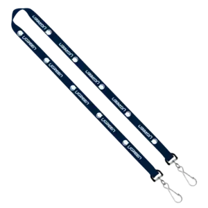 IMPORT Rush 5/8" Polyester 2-Ended Lanyard with Dual Sewn Silver Metal Split-Ring