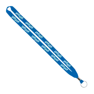 IMPORT Rush 5/8" Polyester Lanyard with Silver Crimp & Split-Ring