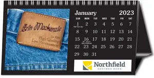 "In the Image" Personalized Desk Calendar (Black Background)