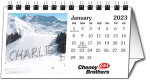 "In the Image" Personalized Desk Calendar - White Background 5.5"x3")