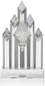 Custom Engraved Jefferson Diamond Achievement Award for Corporate Recognition