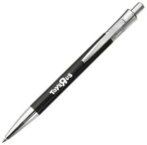Metal Logo Click Pen with Chrome Trim - Promotional Business Pen