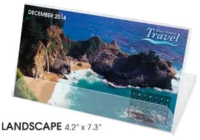 Jewel Case Desk Calendar - Custom Photos - Landscape