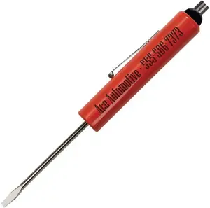 Custom Jumbo Pocket Screwdriver with Magnetic Top - 1/8" Flat Tip Blade