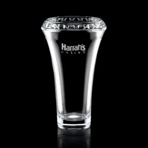 Custom Logo Crystal Vase for Business Promotions