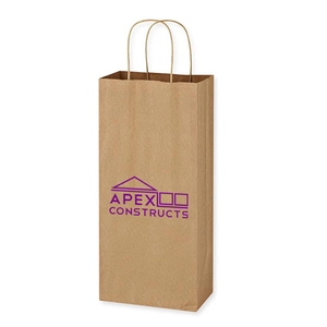 Kraft Paper Brown Wine Bag - 5.25" x 13"