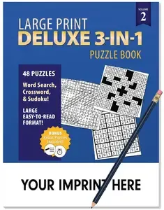 Puzzle Book - Deluxe Large Print 3-in-1 Puzzle Book Volume 2