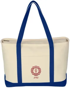 Large Heavy Cotton Canvas Boat Tote Bag