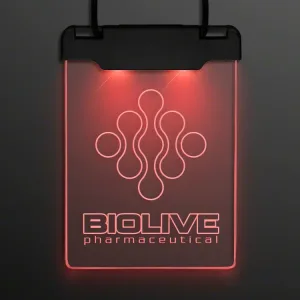 Laser Engraved Space Glow Light Badge Necklace