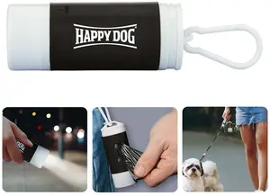 LED Bag Dispenser - Customizable Pet Waste Bag Holder with LED Flashlight