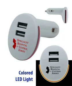 LED Light Dual USB Car Charger