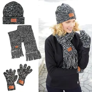 Leeman 3-in-1 Heathered Knit Winter Set