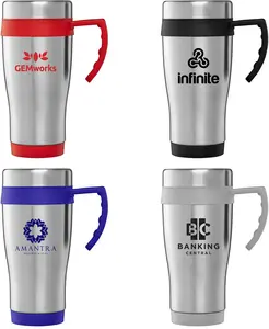 Stainless Steel Travel Mug with Handle (16 oz.)