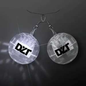 Light Projecting Disco Ball Earrings, 1 Pair